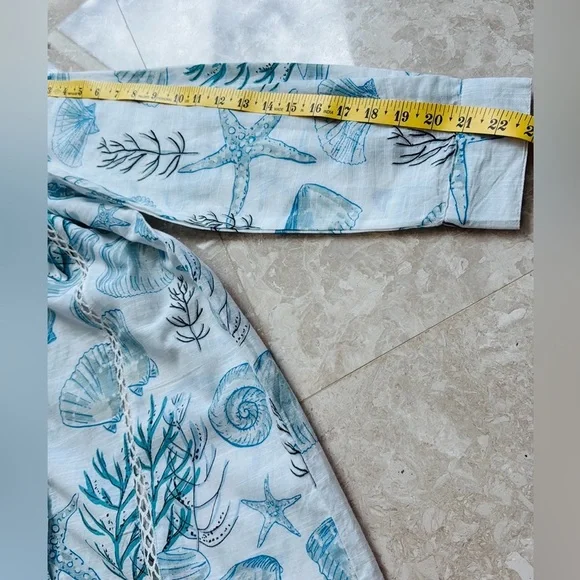 Blue Island summer  Blouse, Tunic, Button down shirt dress , swim coverup Size S - Picture 11 of 13